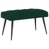 Banc avec capitonnage bouton Vert foncé 80 x 40 x 46 cm Velours 642051642051