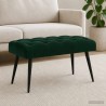 Banc avec capitonnage bouton Vert foncé 80 x 40 x 46 cm Velours 642051642051