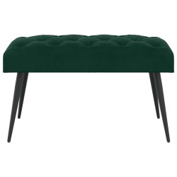 Banc avec capitonnage bouton Vert foncé 80 x 40 x 46 cm Velours 642051642051