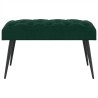 Banc avec capitonnage bouton Vert foncé 80 x 40 x 46 cm Velours 642051642051