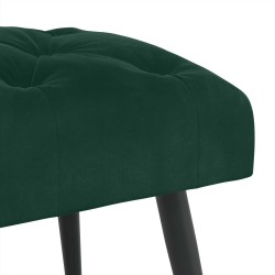 Banc avec capitonnage bouton Vert foncé 80 x 40 x 46 cm Velours 642051642051