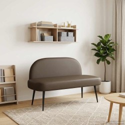 Banc rembourré avec dossier Gris 110 x 60 x 76 cm Simili cuir 642055642055
