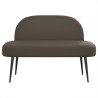 Banc rembourré avec dossier Gris 110 x 60 x 76 cm Simili cuir 642055642055