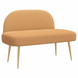 Banc rembourré avec dossier Beige 110 x 60 x 76 cm Bouclé 642057642057