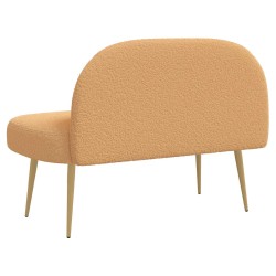 Banc rembourré avec dossier Beige 110 x 60 x 76 cm Bouclé 642057642057