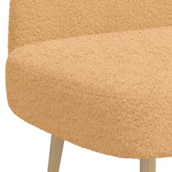 Banc rembourré avec dossier Beige 110 x 60 x 76 cm Bouclé 642057642057