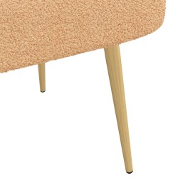 Banc rembourré avec dossier Beige 110 x 60 x 76 cm Bouclé 642057642057