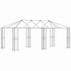 Cadre de Gazebo 6 x 3 m Noir Acier 642065642065