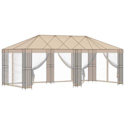 Cadre de Gazebo 6 x 3 m Noir Acier 642065642065