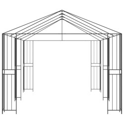Cadre de Gazebo 6 x 3 m Noir Acier 642065642065