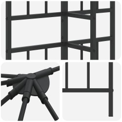 Cadre de Gazebo 6 x 3 m Noir Acier 642065642065