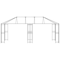 Cadre de Gazebo 6 x 3 m Noir Acier 642067642067