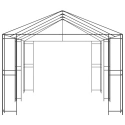 Cadre de Gazebo 6 x 3 m Noir Acier 642067642067