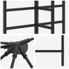 Cadre de Gazebo 6 x 3 m Noir Acier 642067642067