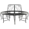Banc d'Arbre 8-Nombre de places Ø 160 x 89 cm Acier Noir Rond 642071642071