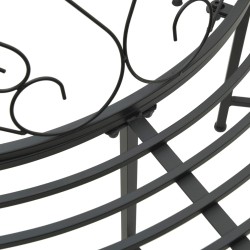 Banc d'Arbre 8-Nombre de places Ø 160 x 89 cm Acier Noir Rond 642071642071