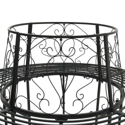 Banc d'Arbre 8-Nombre de places Ø 160 x 89 cm Acier Noir Rond 642071642071