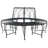 Banc d'Arbre 8-Nombre de places Ø 160 x 89 cm Acier Noir Rond 642077642077