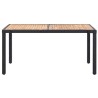 Ensemble à manger d'extérieur 7pcs coussins résine tressée noir 642087642087