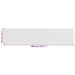 Écran de balcon en PEHD blanc de 90x400 cm 642091642091