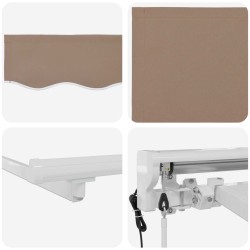 Auvent rétractable électrique Taupe 3,5 x 2,5 m 642098642098
