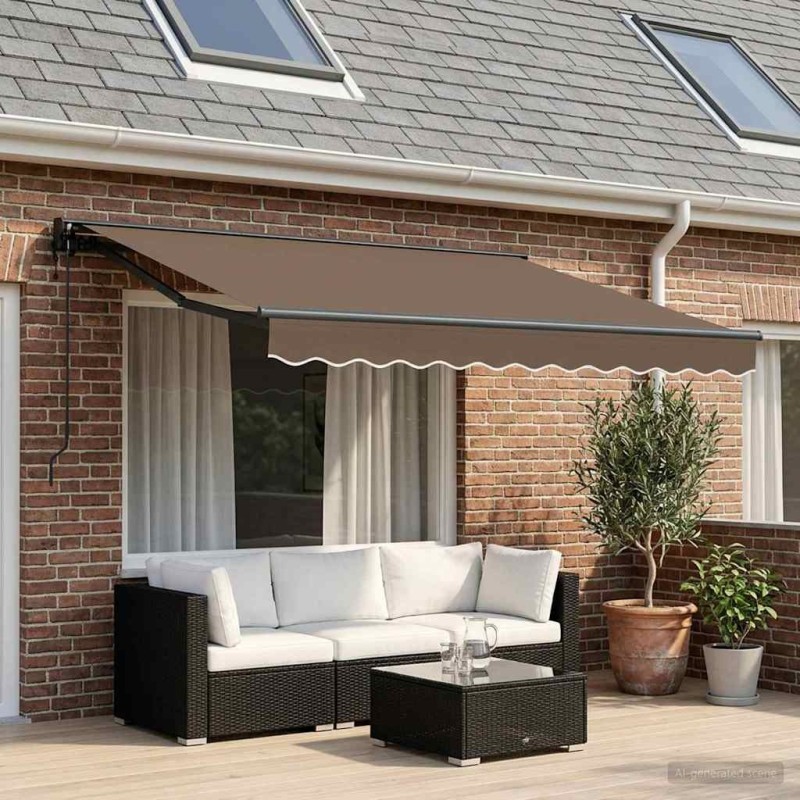 Auvent rétractable électrique Taupe 3,5 x 2 m 642099642099