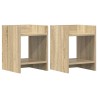 Support de Plante 2 pc Chêne Sonoma 30 x 30 x 40 cm 642104642104