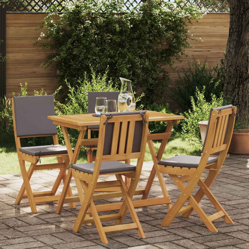 Chaises de bistrot d'extérieur 4 pcs Gris foncé 642106642106