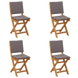 Chaises de bistrot d'extérieur 4 pcs Gris foncé 642106642106