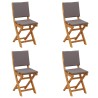 Chaises de bistrot d'extérieur 4 pcs Gris foncé 642106642106
