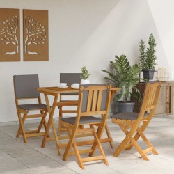 Chaises de bistrot d'extérieur 4 pcs Gris foncé 642106642106