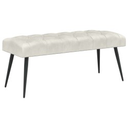 Banc avec capitonnage bouton Crème 110 x 40 x 46 cm Velours 642108642108
