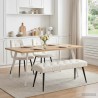 Banc avec capitonnage bouton Crème 110 x 40 x 46 cm Velours 642108642108