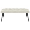 Banc avec capitonnage bouton Crème 110 x 40 x 46 cm Velours 642108642108