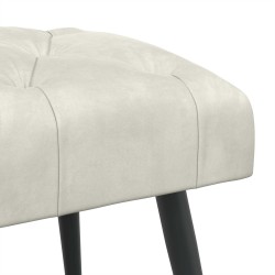 Banc avec capitonnage bouton Crème 110 x 40 x 46 cm Velours 642108642108