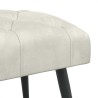 Banc avec capitonnage bouton Crème 110 x 40 x 46 cm Velours 642108642108