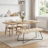 Banc avec capitonnage bouton Crème 110 x 40 x 46 cm Tissu 642111642111