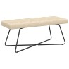 Banc avec capitonnage bouton Crème 110 x 40 x 46 cm Tissu 642111642111