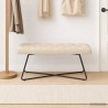 Banc avec capitonnage bouton Crème 110 x 40 x 46 cm Tissu 642111642111