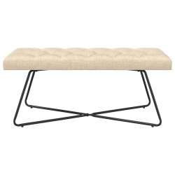 Banc avec capitonnage bouton Crème 110 x 40 x 46 cm Tissu 642111642111