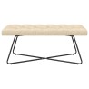 Banc avec capitonnage bouton Crème 110 x 40 x 46 cm Tissu 642111642111