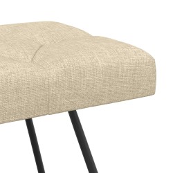 Banc avec capitonnage bouton Crème 110 x 40 x 46 cm Tissu 642111642111