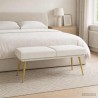 Banc à double couche Crème 120 x 45 x 46 cm Velours 642112642112