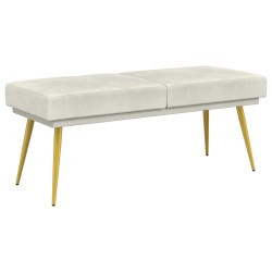 Banc à double couche Crème 120 x 45 x 46 cm Velours 642112642112