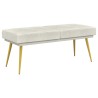 Banc à double couche Crème 120 x 45 x 46 cm Velours 642112642112