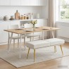Banc à double couche Crème 120 x 45 x 46 cm Velours 642112642112