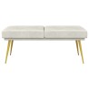 Banc à double couche Crème 120 x 45 x 46 cm Velours 642112642112