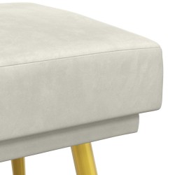 Banc à double couche Crème 120 x 45 x 46 cm Velours 642112642112
