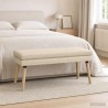Banc à double couche Crème 110 x 40 x 47 cm Tissu 642113642113