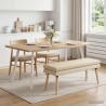 Banc à double couche Crème 110 x 40 x 47 cm Tissu 642113642113